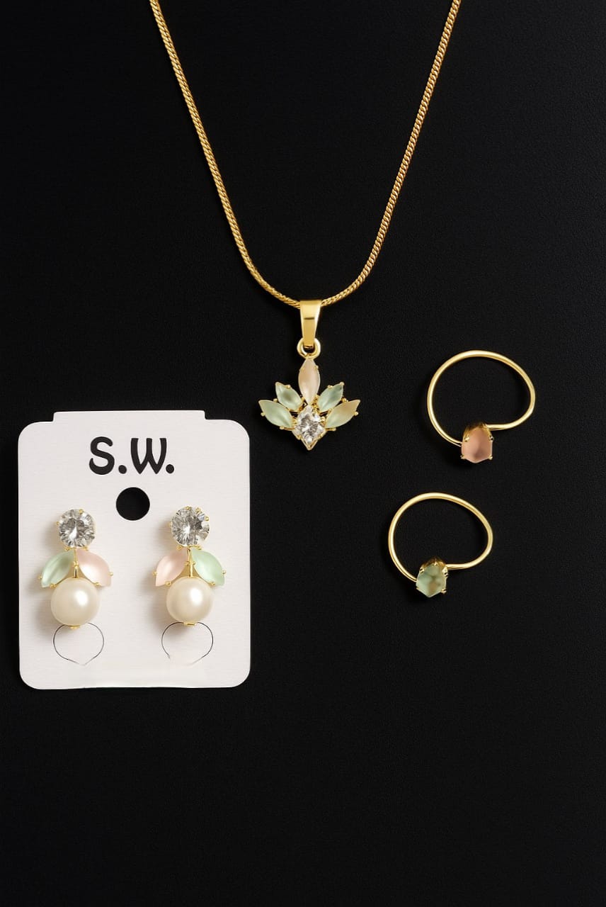 Elegant Lotus Jewelry Set