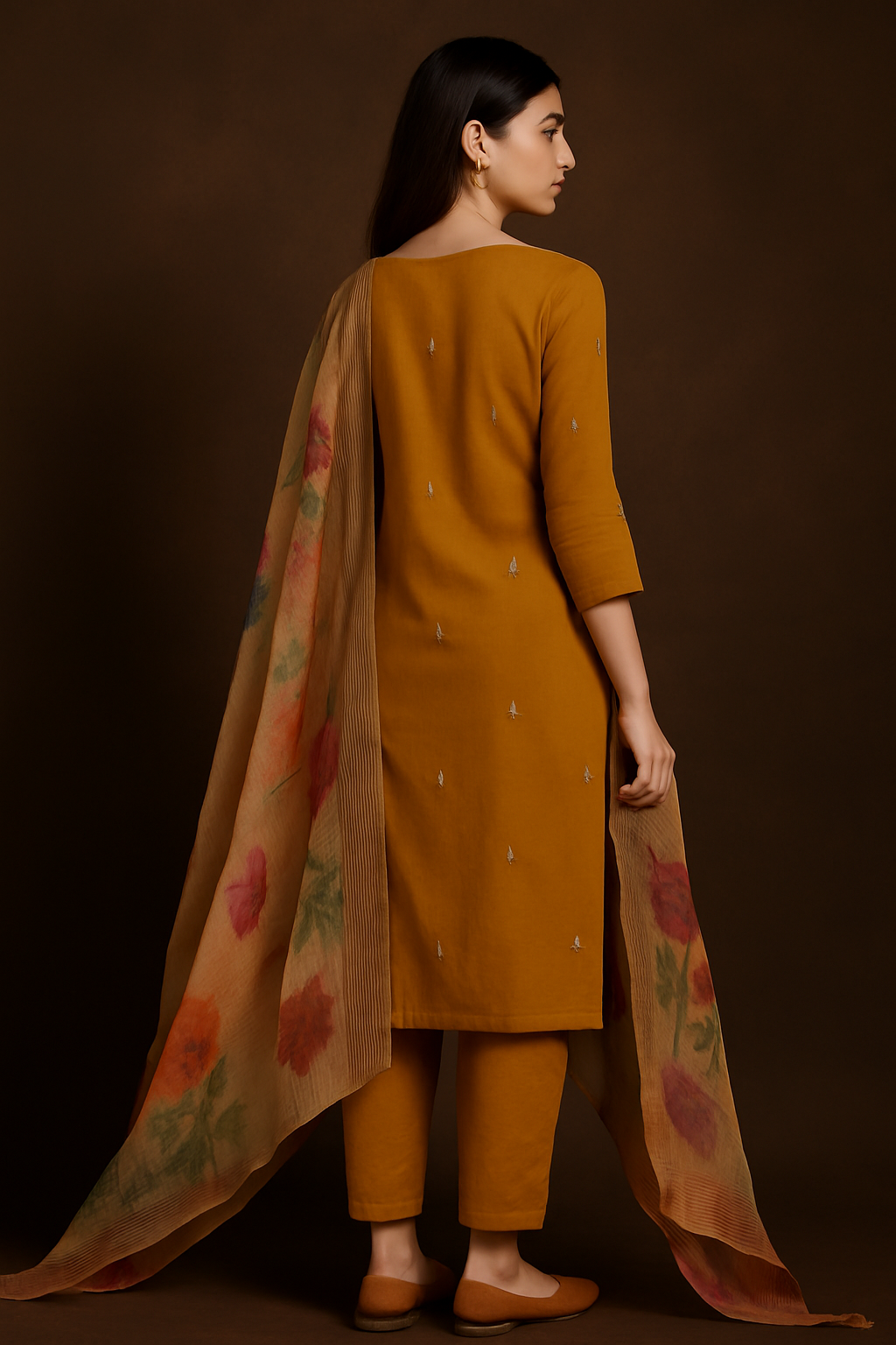 Mustard Yellow Kurti Set