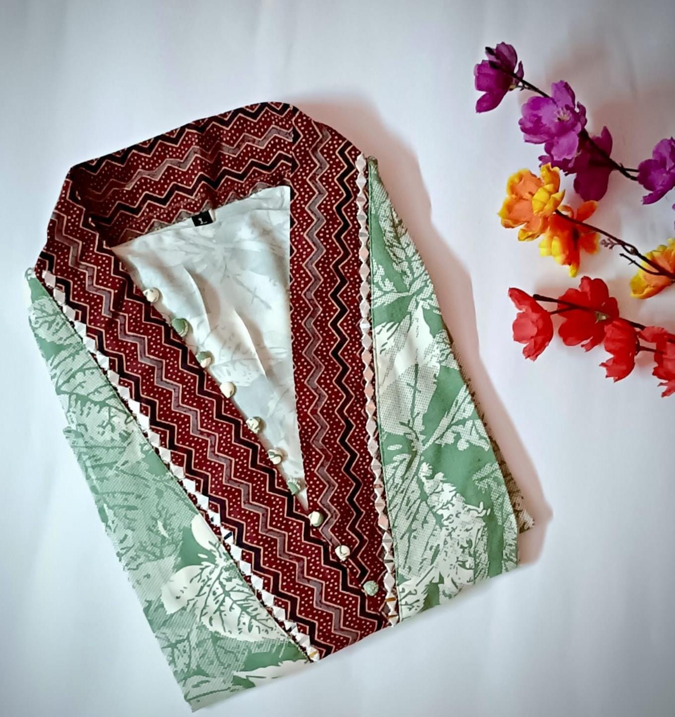 Yellow and Green Floral Printed Kurti - Perfect for Casual Wear