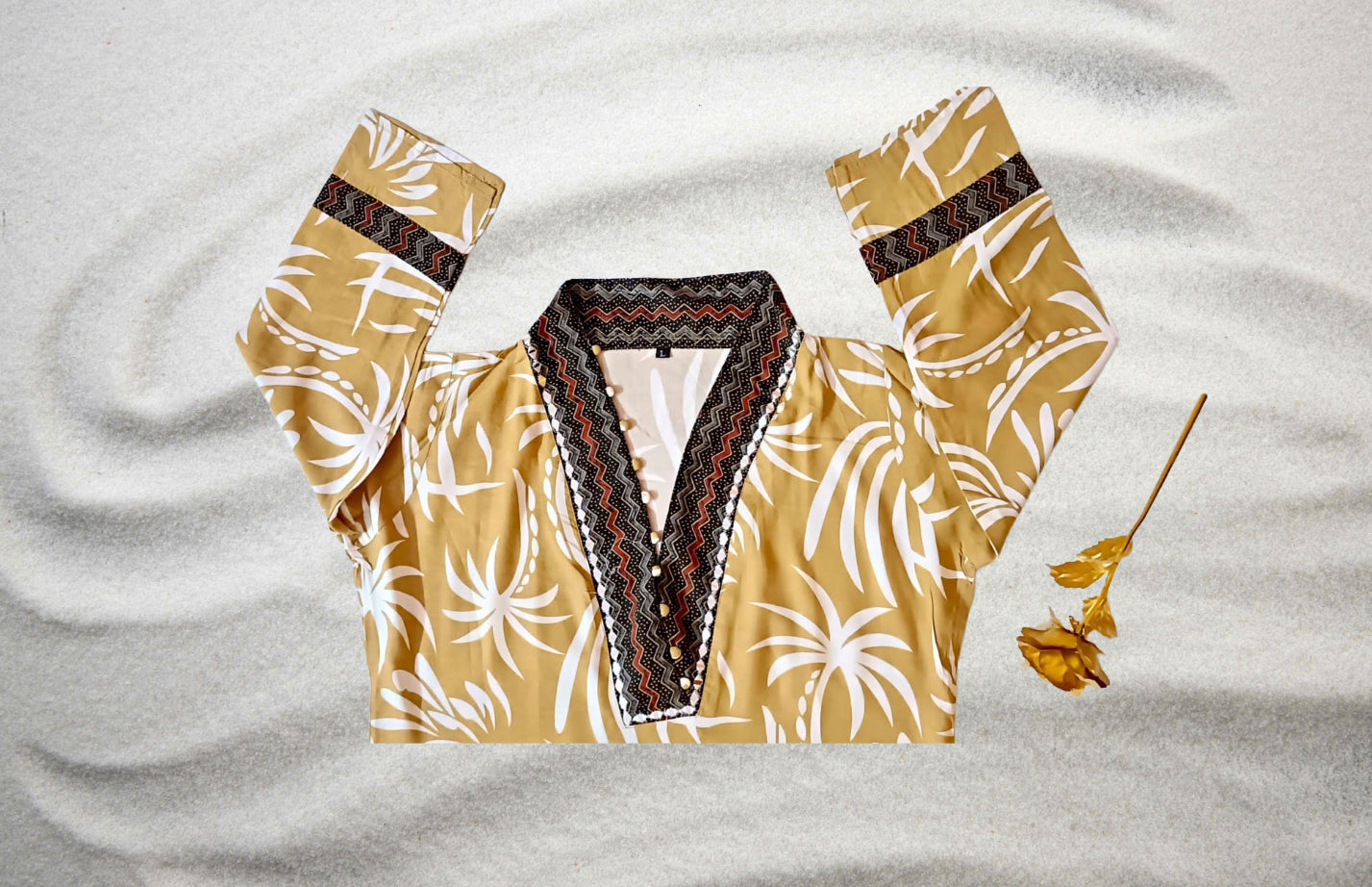 Yellow and Green Floral Printed Kurti - Perfect for Casual Wear