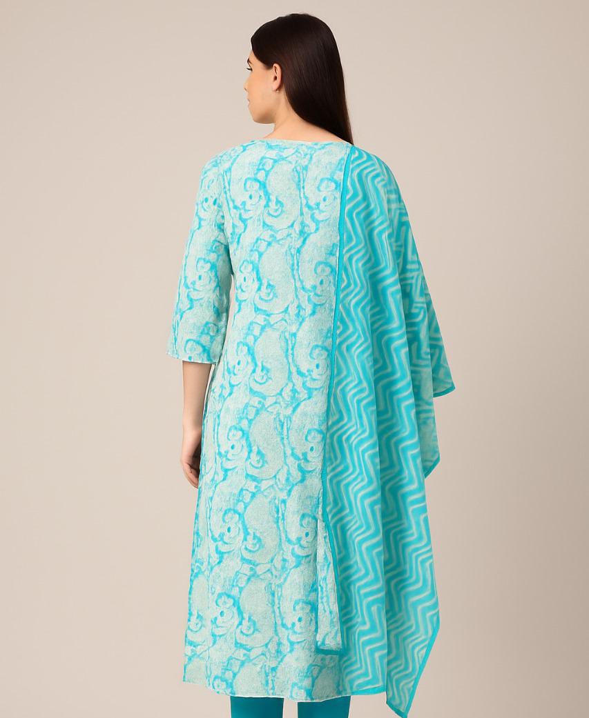 Turquoise 3-Piece Kurti